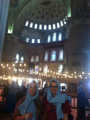 Julia inside the Hagia Sophia