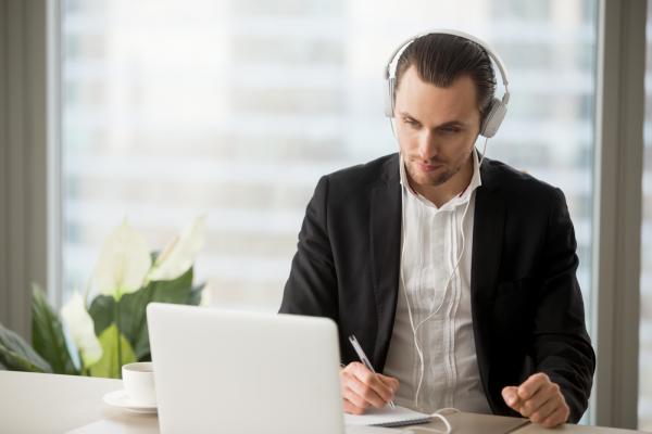 man using a laptop