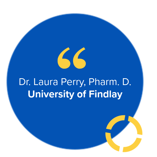 quote attribution to Dr. Laura Perry, Pharm.D., University of Findlay