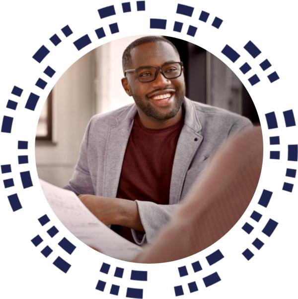 Image of a smiling man, representing careers at Keypath Education
