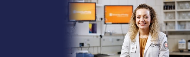 Image of a smiling woman representing the online PharmD program supported by Keypath Education